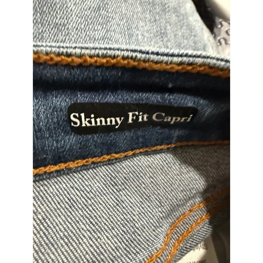 Judy Blue‎ Skinny Fit Capri Jeans Medium Wash High Rise Denim Size 5/27